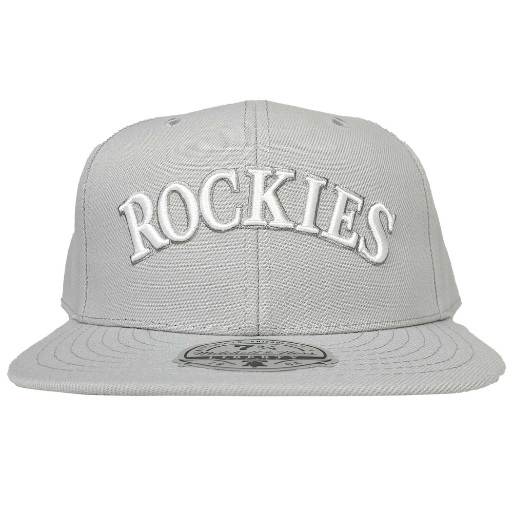Colorado Rockies Mitchell & Ness MLB Fitted 7 3/4 Liberty Fit Hat Cap Gray NWT